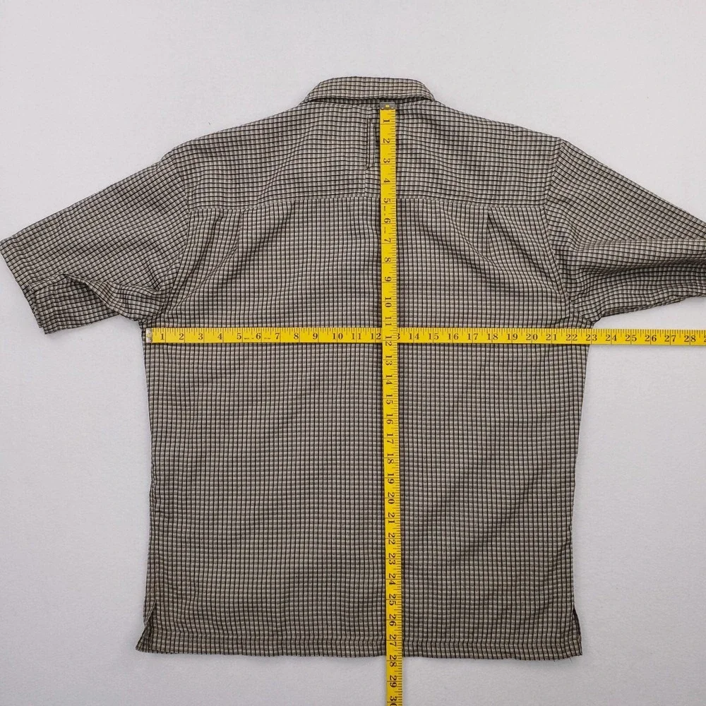 North Face Shirt Mens Medium Brown Check Outdoor Preppy Button Front